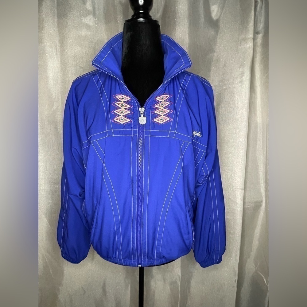 Women’s Vintage Kaelin Jacket Size Large Polyester Blue​​​​​​​​​​​​​​​​​​​​​​​​